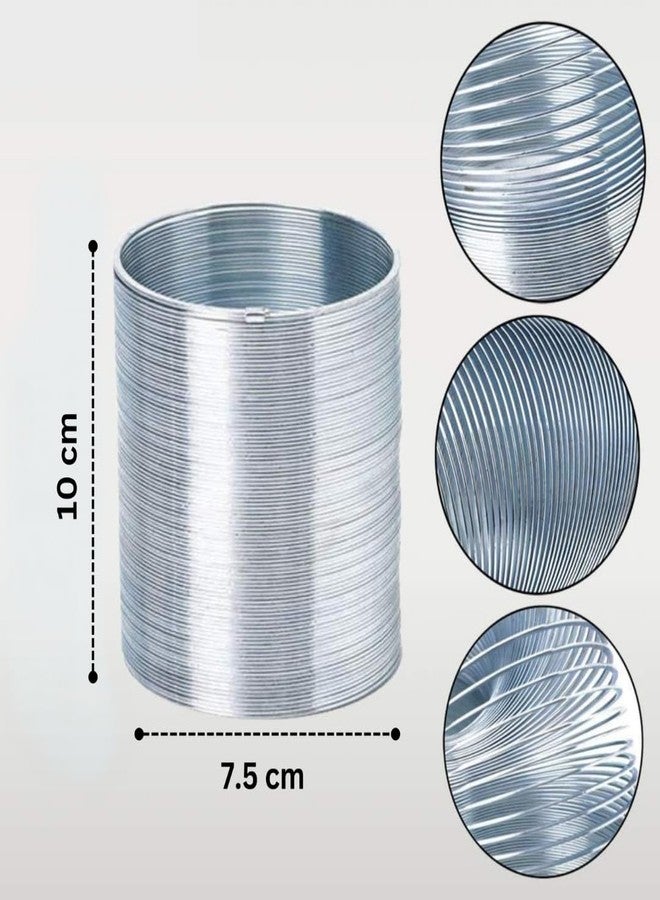 EISCO™ Pack of 10 Slinky Tempered Steel Wave Form Helix | Scientific Slinky for Physics Experiments | 7.5 cm Coil Diameter | 3 Meter Length | Durable Tempered Steel Wire for Classroom & Lab Use - Image 2
